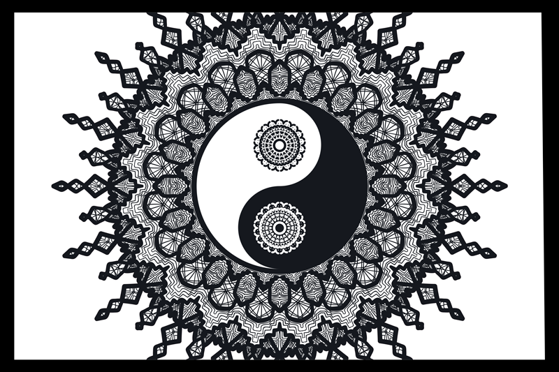 Set de table Yin et yang moderne - TenStickers