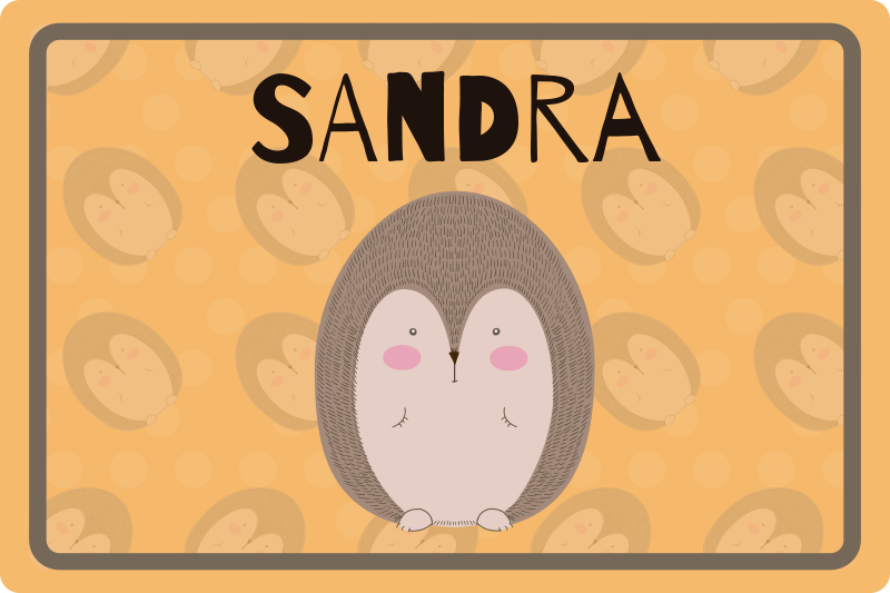 Set de table enfant hérisson adorable - TenStickers