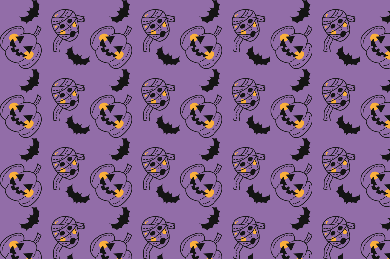 Set de table halloween motifs de citrouilles ludiques - TenStickers