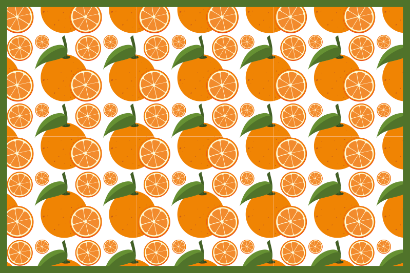 Set de table original arrangement d'orange et citron - TenStickers