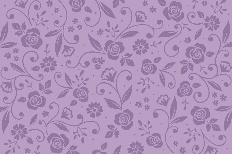 Set de table motif floral violet - TenStickers