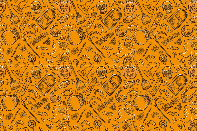 Set de table halloween motifs effrayants - TenStickers