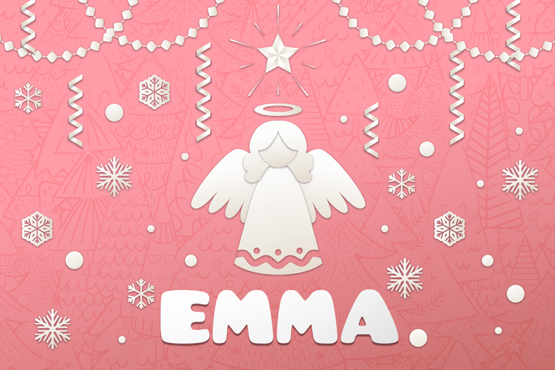 Set de table noël thème ange festif - TenStickers