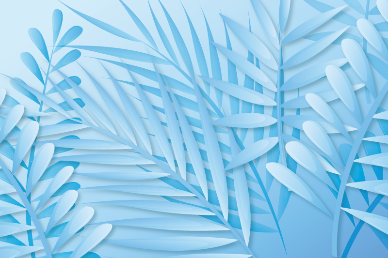 Set de table motif palmiers feuillus - TenStickers