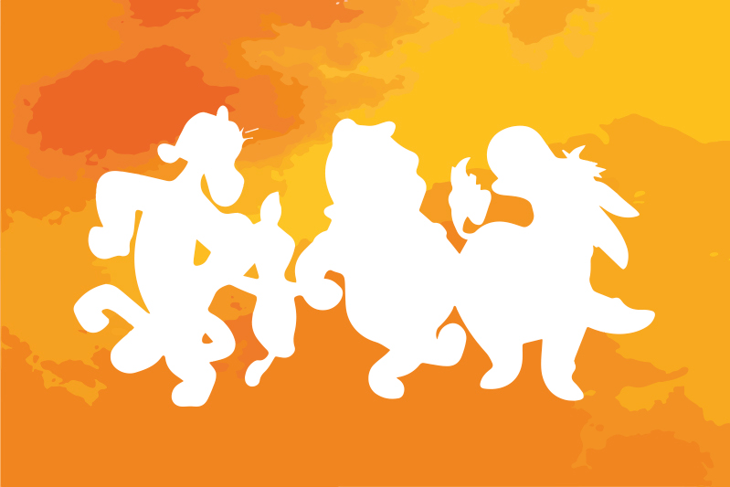 Set de table enfant silhouettes de personnages ludiques - TenStickers