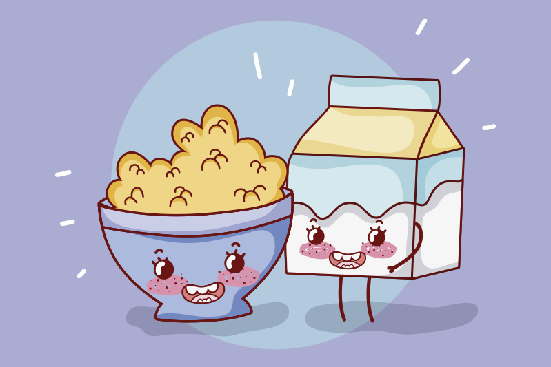 Set de table enfant compagnons de goûter heureux - TenStickers