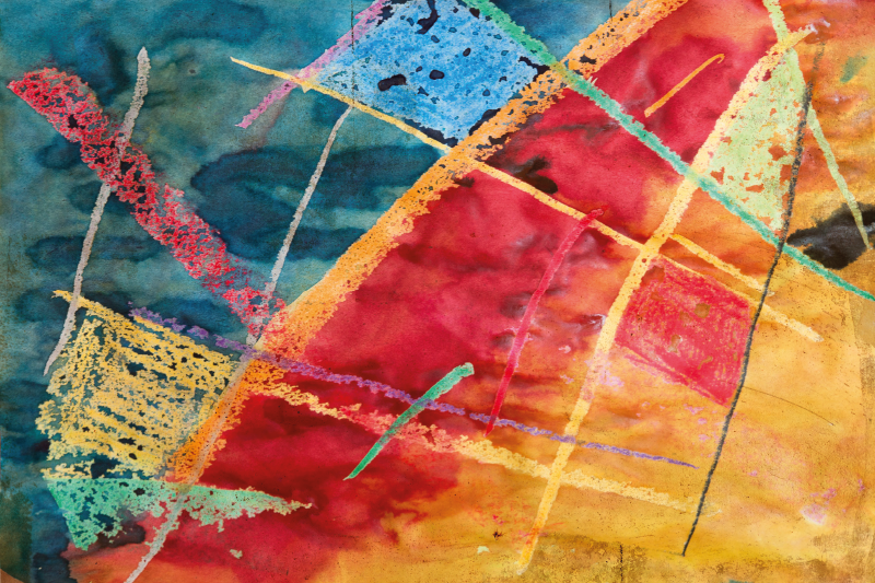 Set de table original motifs géométriques vifs - TenStickers