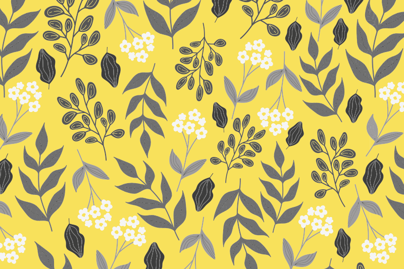 Set de table moderne motif floral jaune - TenStickers