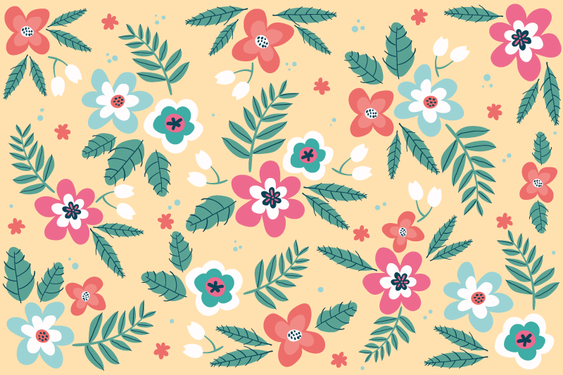 Set de table original design floral - TenStickers