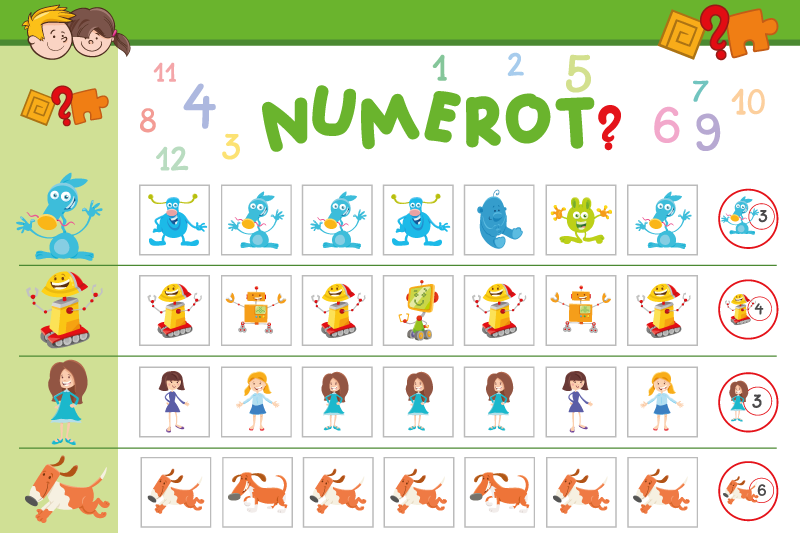 Set de table design enfant Calculer les enfants - TenStickers