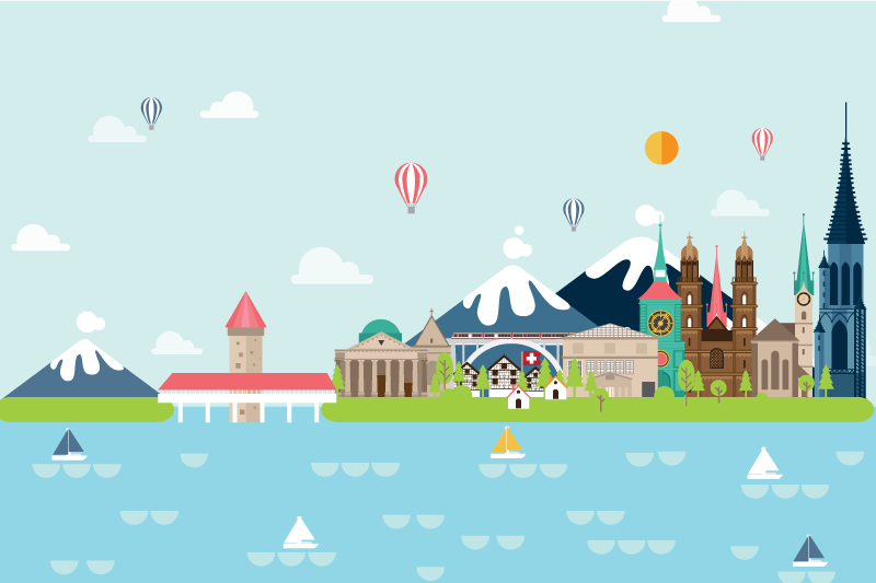 Set de table original scène urbaine colorée - TenStickers