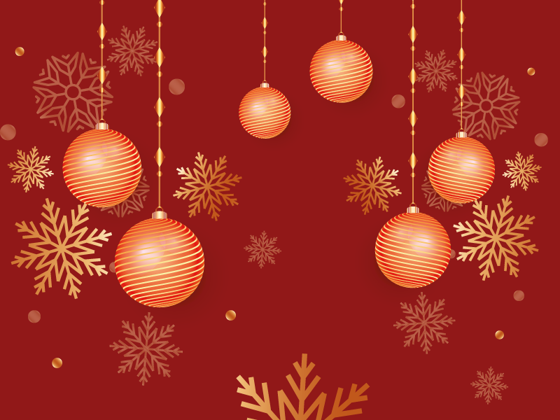 Set de table noël boules décoratives de fête - TenStickers