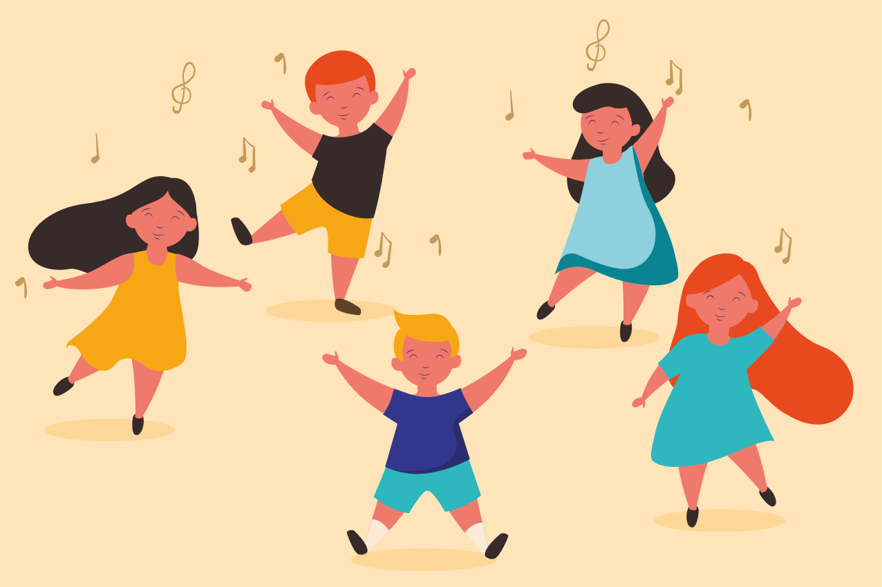 Set de table enfant danseurs enjoués - TenStickers