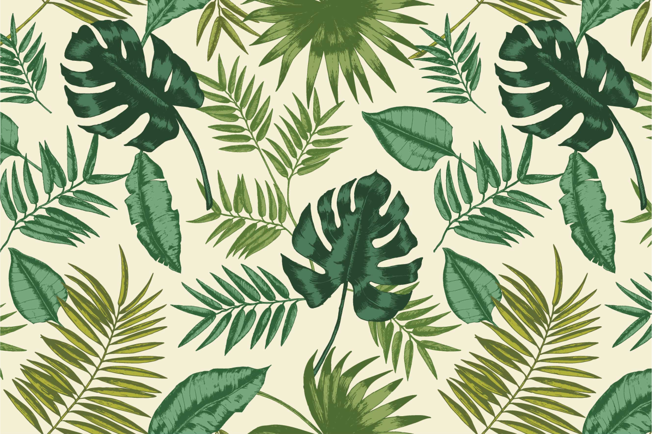 Set de table motif tropical feuillu - TenStickers