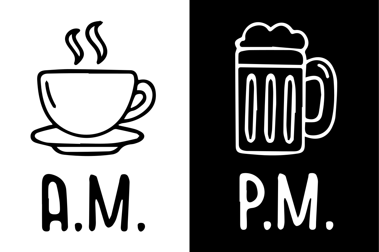 Set de table citation café bière contraste - TenStickers