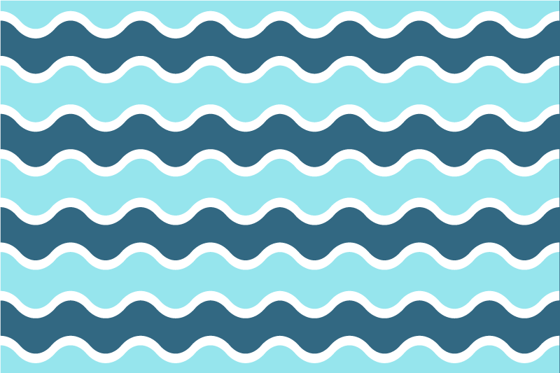 Set de table moderne motif lignes ondulées - TenStickers