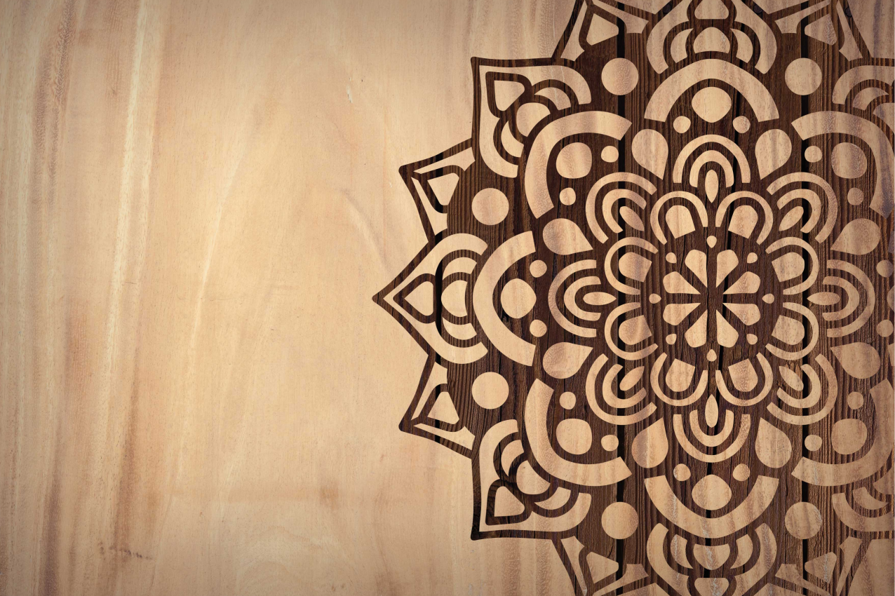 Set de table design bois sticker de côté en bois - TenStickers