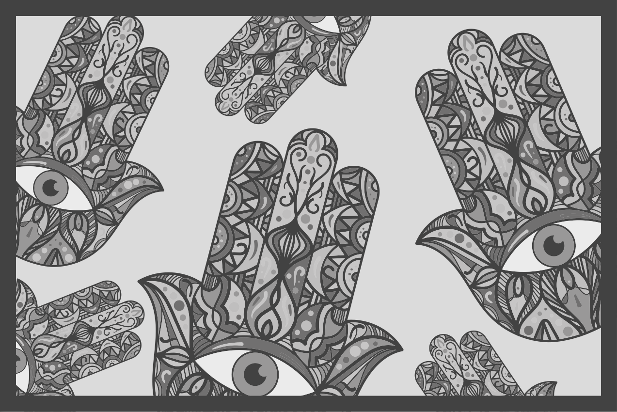 Set de table original motifs de mains raffinés - TenStickers