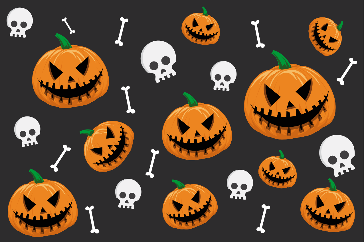 Set de table halloween motif de citrouilles - TenStickers