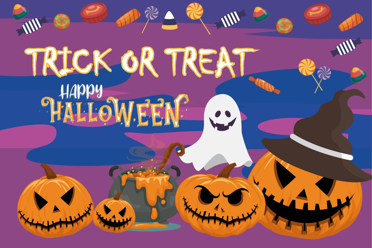 Set de table halloween trick ou treat - TenStickers