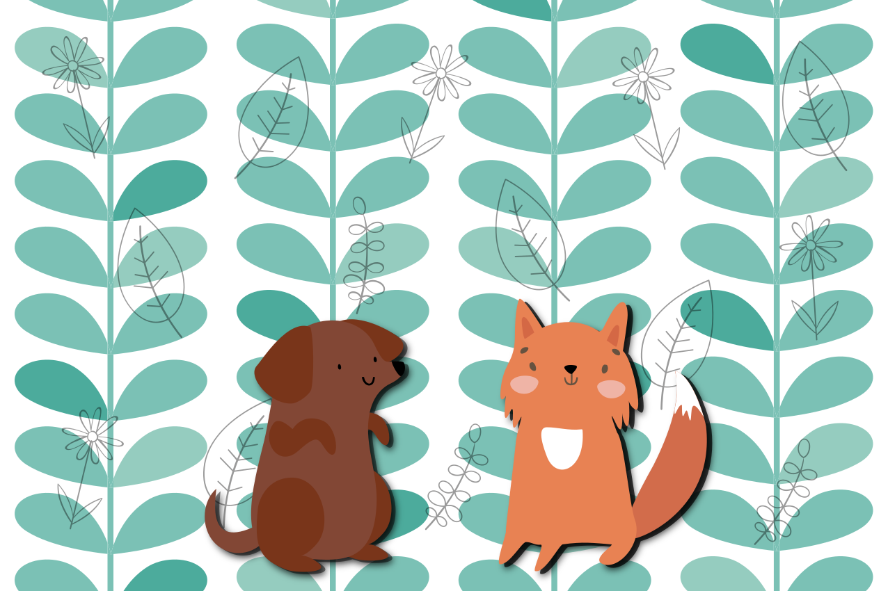 Set de table enfant compagnons animaux mignons - TenStickers