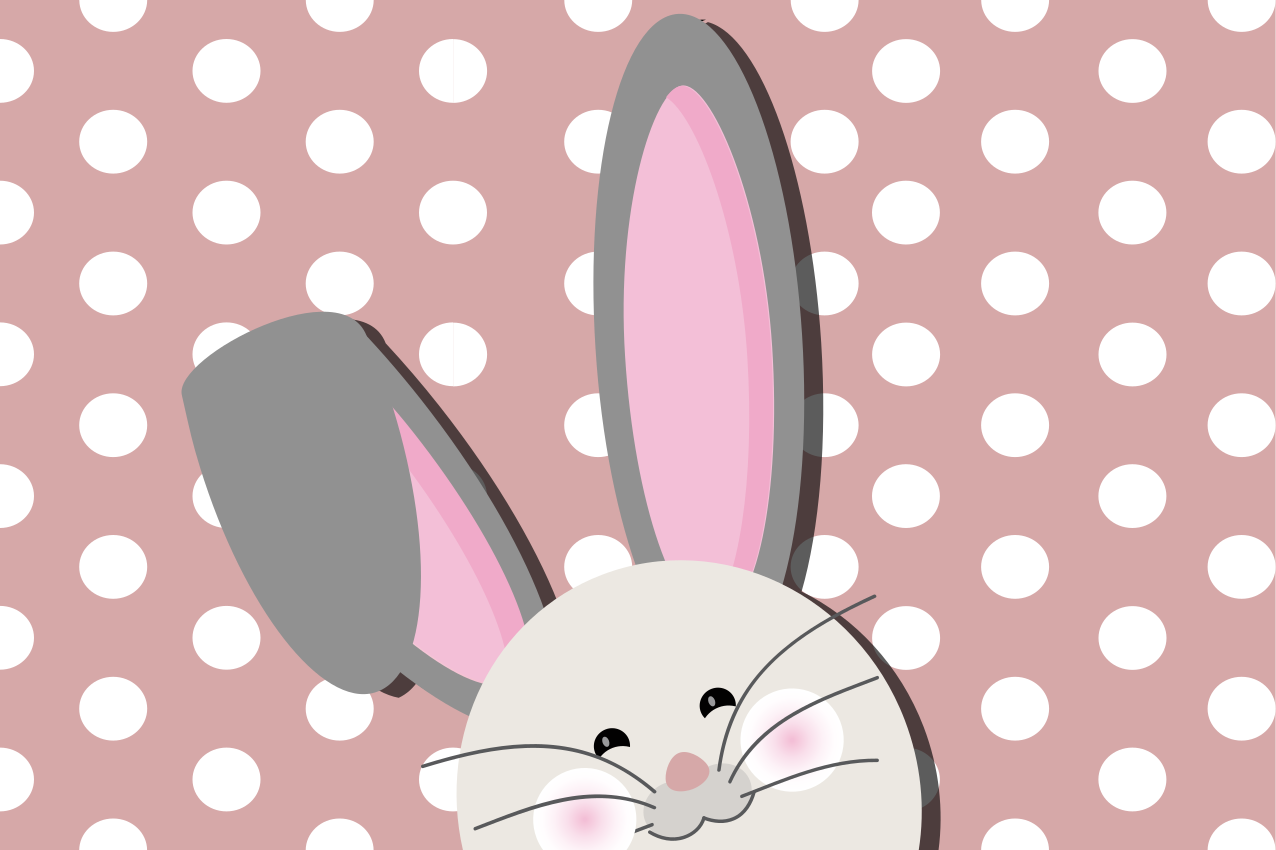 Set de table enfant design de lapin joyeux - TenStickers