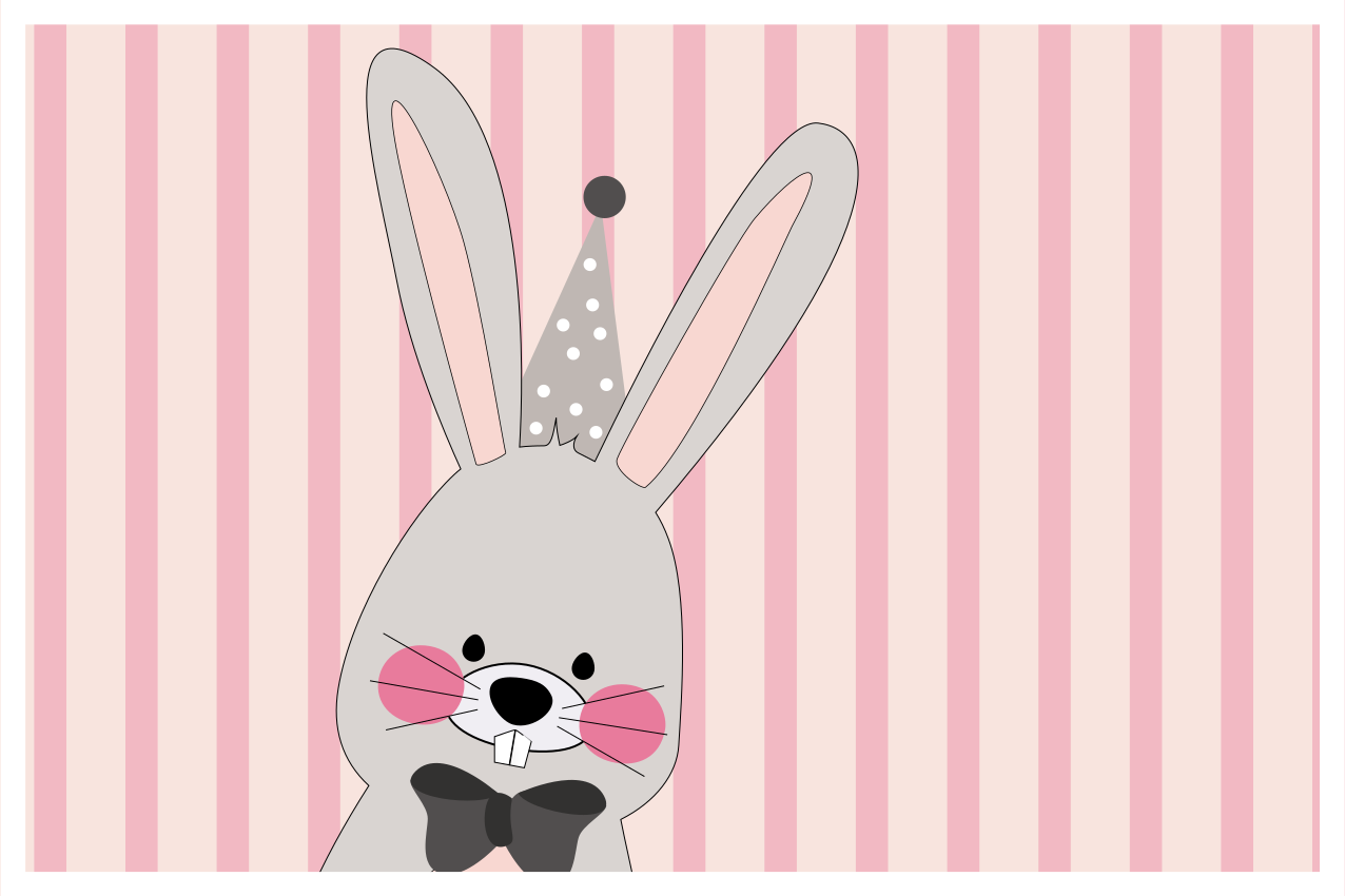 Set de table enfant personnage lapin adorable - TenStickers
