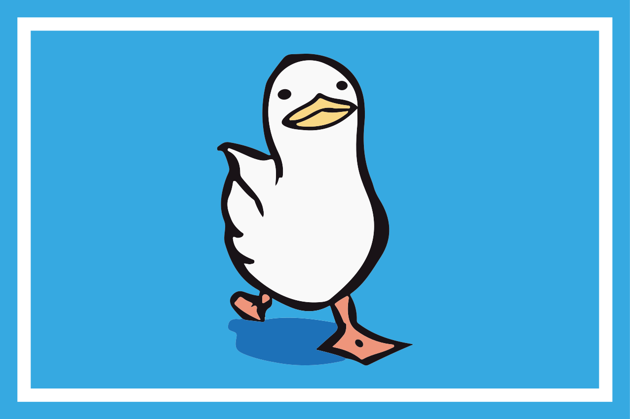 Set de table moderne Canard qui marche - TenStickers