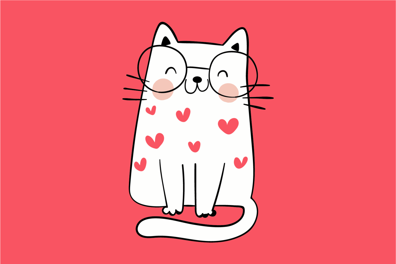 Set de table design enfant Joli chat souriant - TenStickers