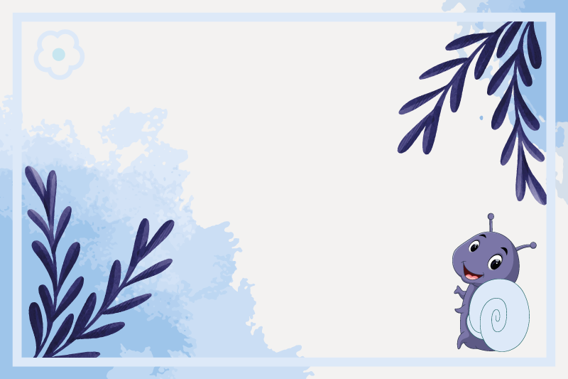 Set de table enfant escargot avec feuilles - TenStickers