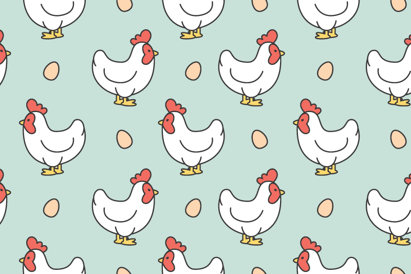 Set de table enfant motifs de poules fantaisistes - TenStickers