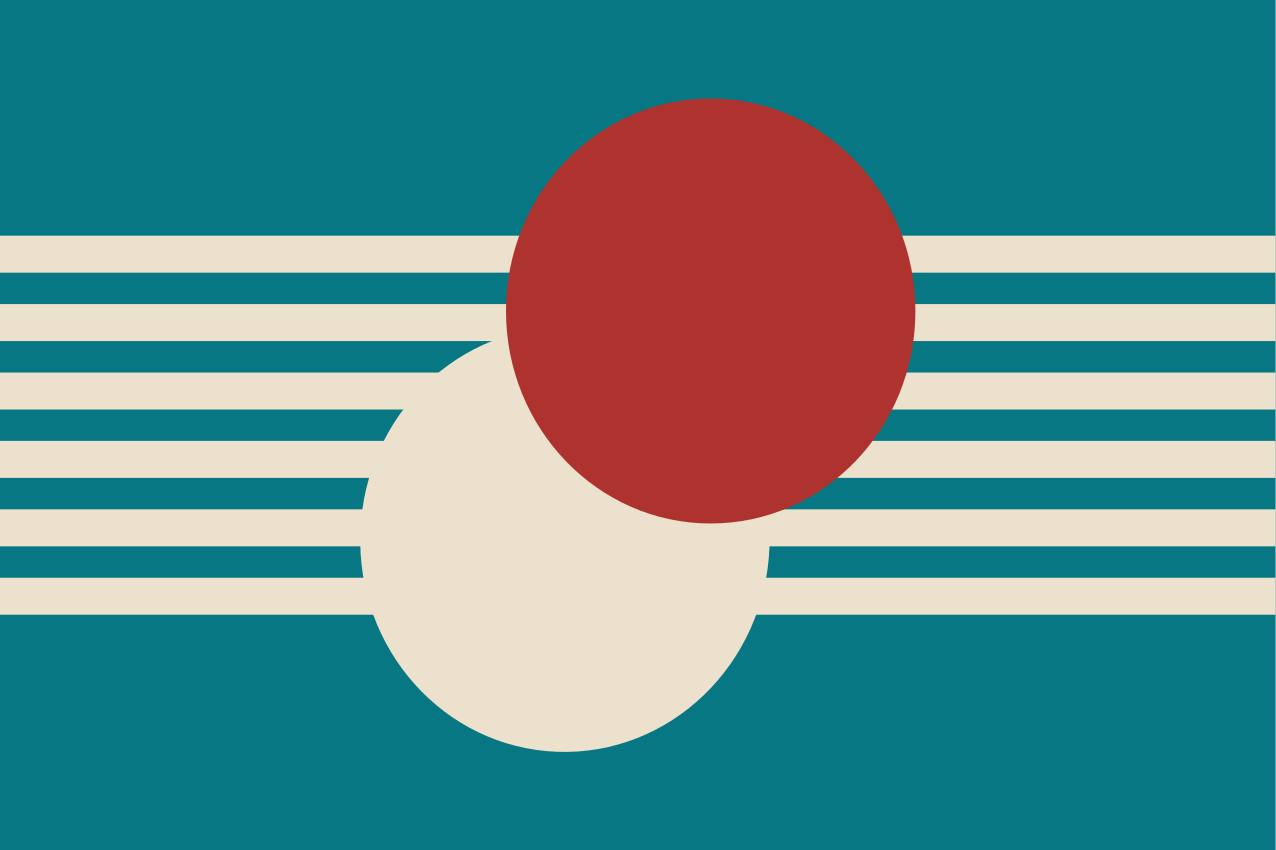 Set de table original Art abstrait de deux cercles - TenStickers