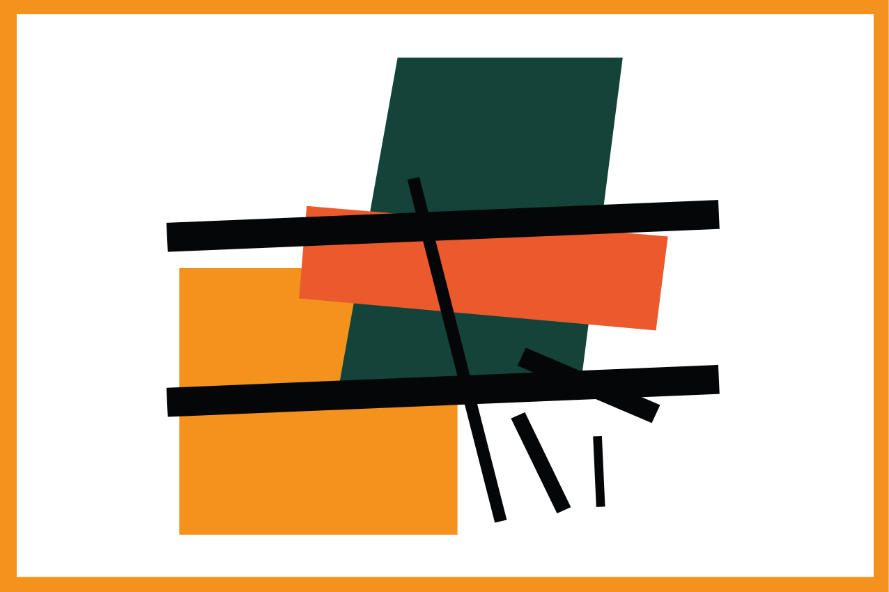 Set de table moderne blocs géométriques abstraits - TenStickers