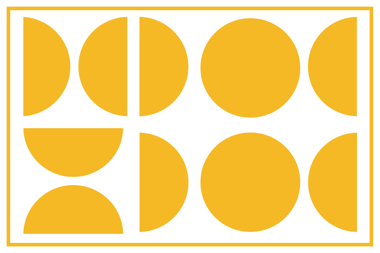 Set de table moderne forme géométrique jaune - TenStickers