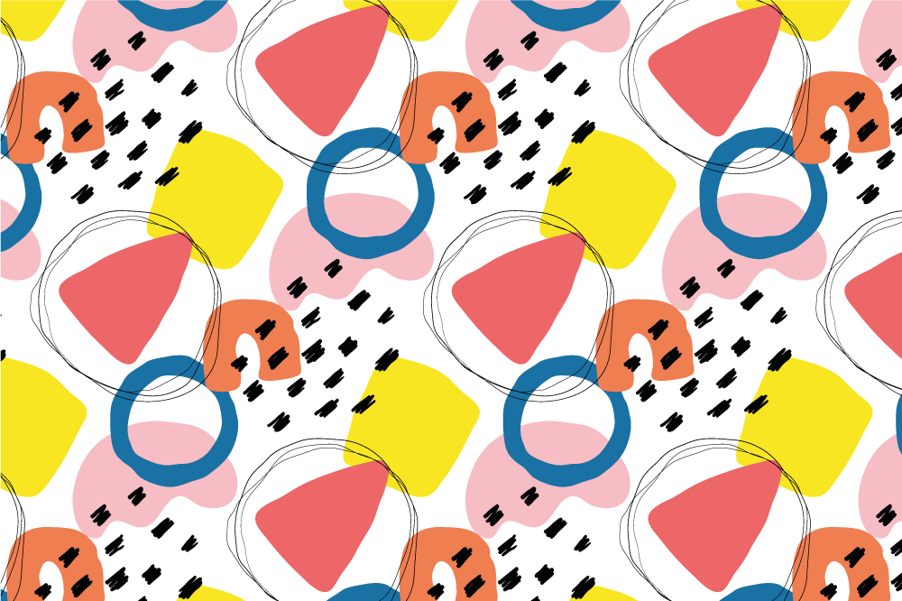 Set de table moderne Éléments géométriques vifs - TenStickers