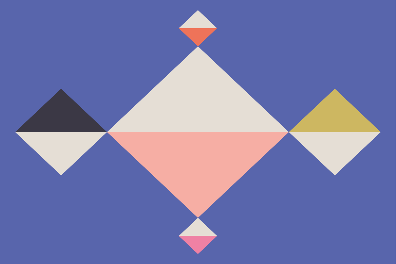 Set de table moderne carrés géométriques colorés - TenStickers