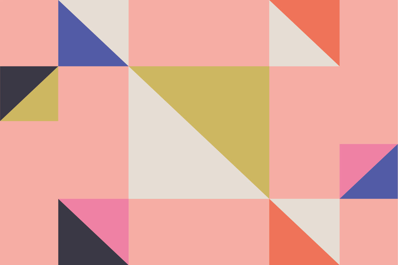 Set de table moderne sections de couleurs géométriques - TenStickers