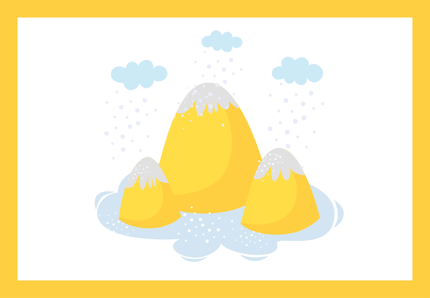 Set de table enfant illustration montagne jaune - TenStickers