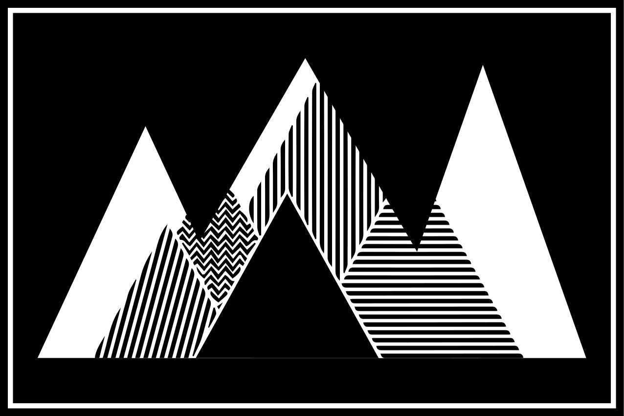 Set de table moderne sommets de montagne stylés - TenStickers