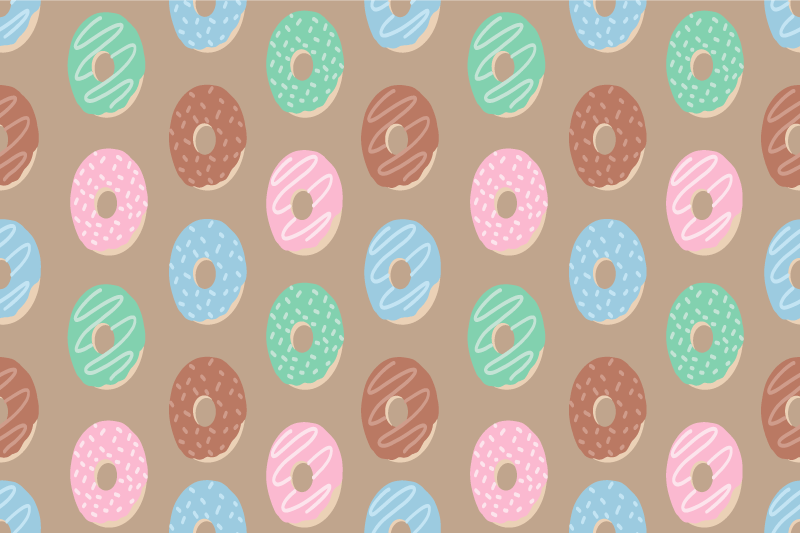 Set de table original motif donut vibrant - TenStickers