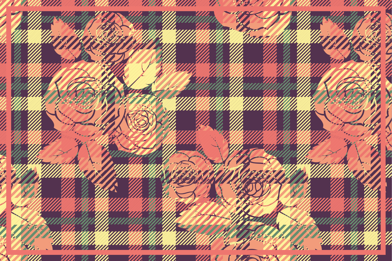 Set de table arrangement botanique en grille - TenStickers