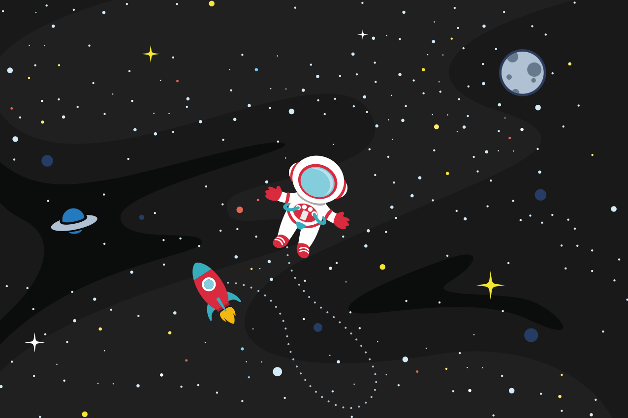 Set de table enfant astronaute et fusée - TenStickers