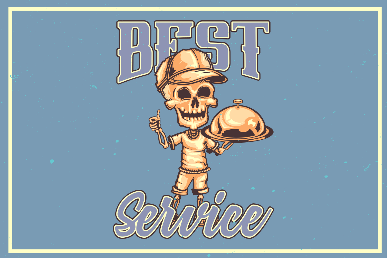 Set de table original service de serveur squelette - TenStickers