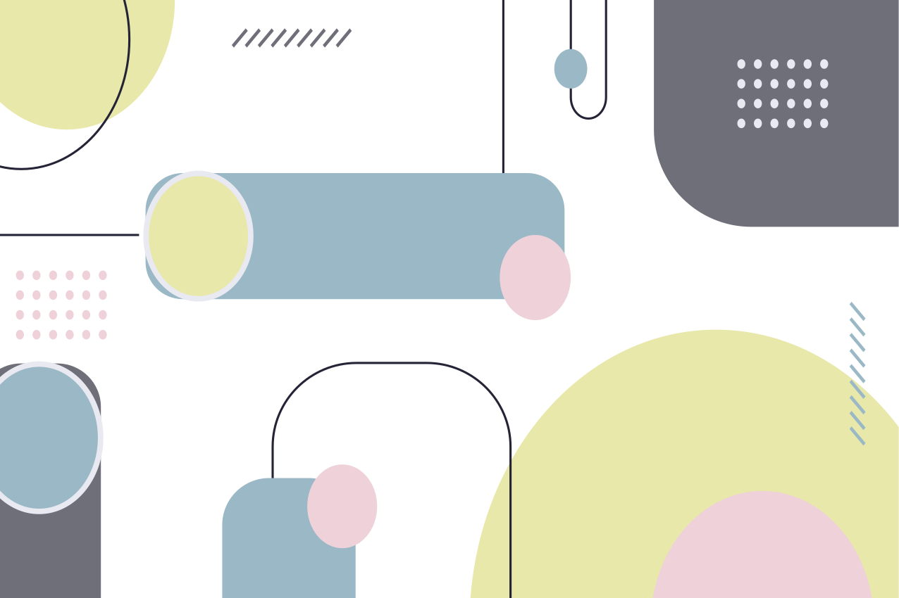 Set de table moderne agencement de formes géométriques - TenStickers