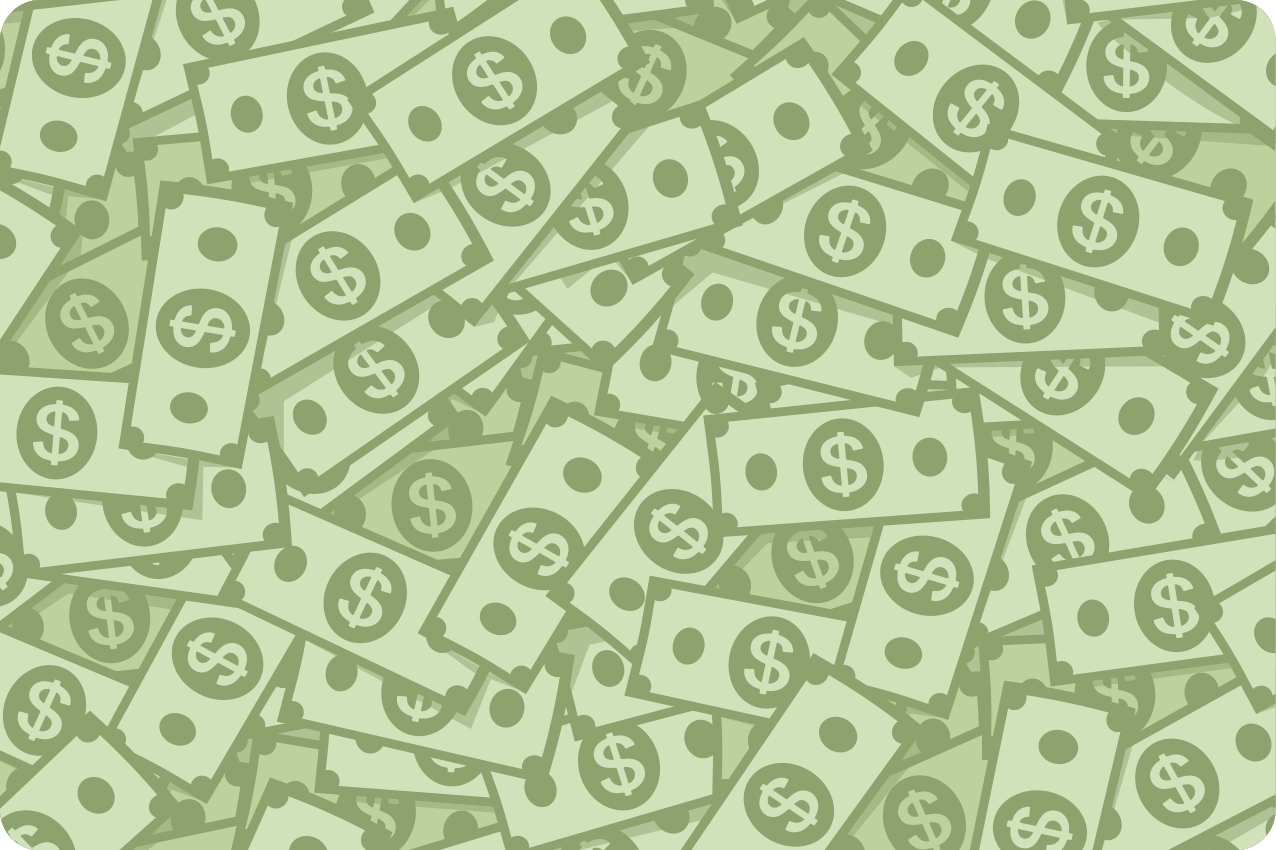 Set de table original Des billets d'un dollar partout - TenStickers