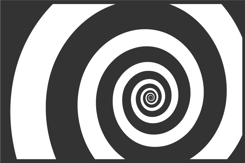 Set de table spirale hypnotique noire blanche - TenStickers