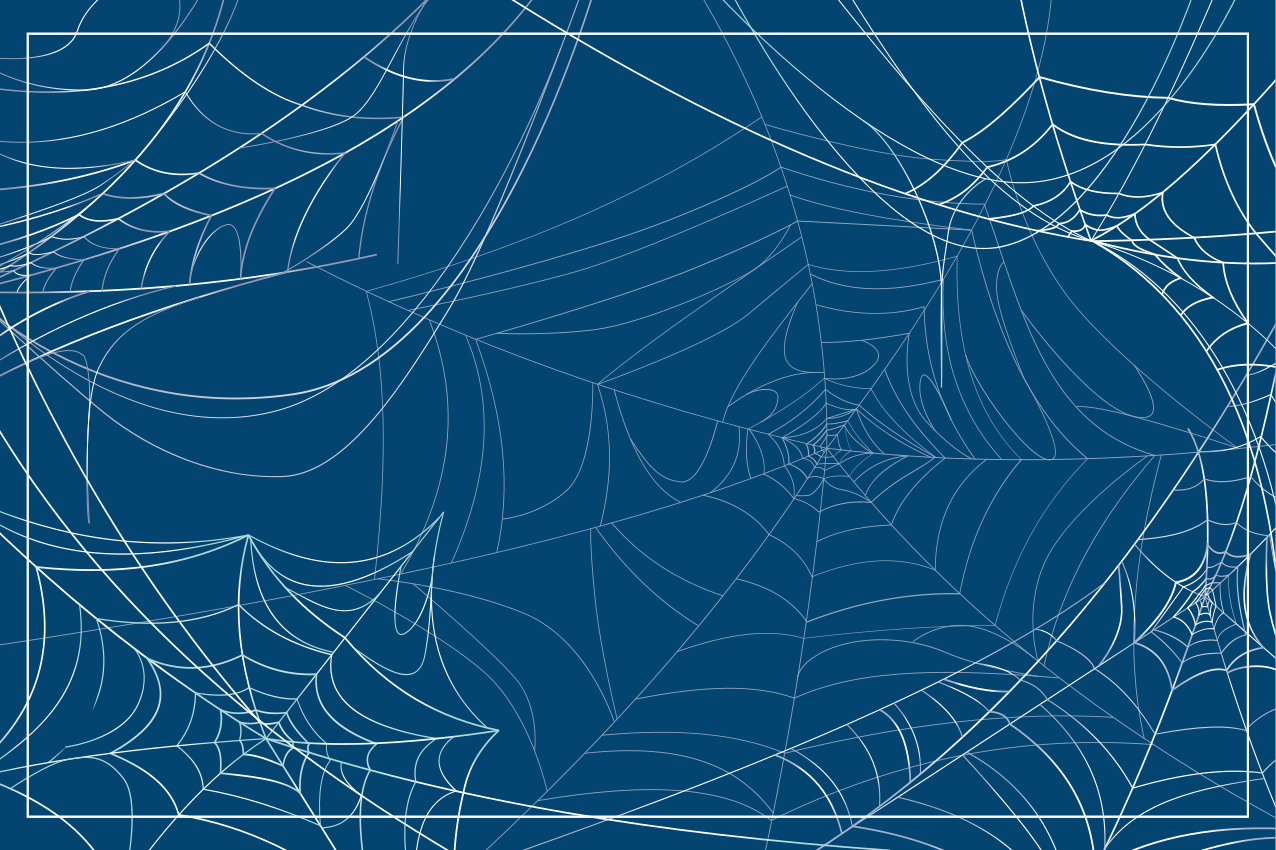 sets de table d'halloween en toile d'araignée bleue - TenStickers