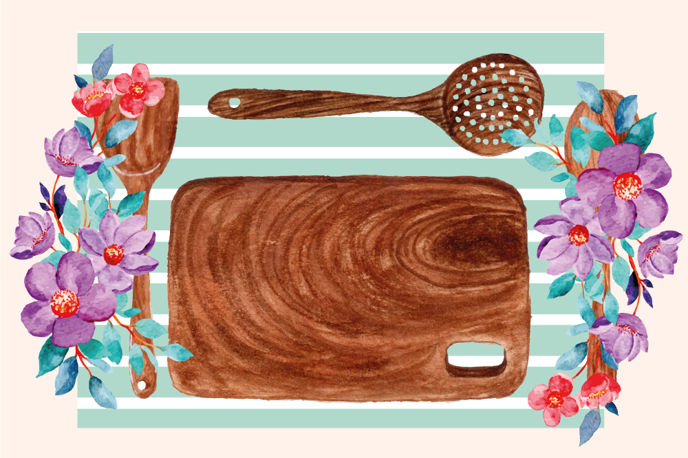 Set de table original scène culinaire élégante - TenStickers