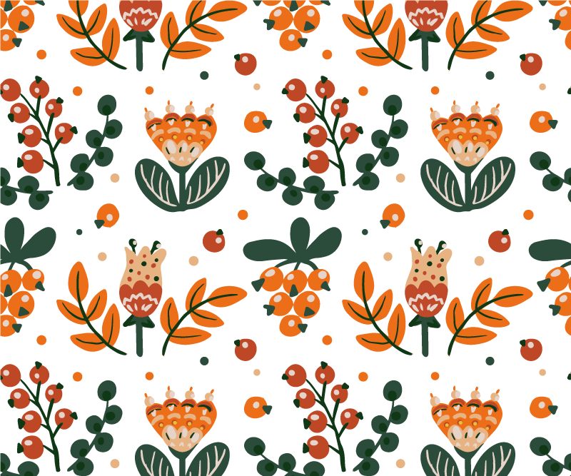 Set de table original arrangement botanique avec feuillage - TenStickers