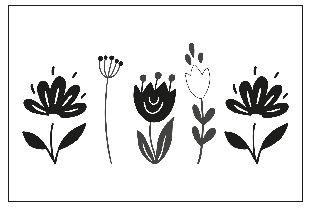 Set de table original art floral en ligne - TenStickers